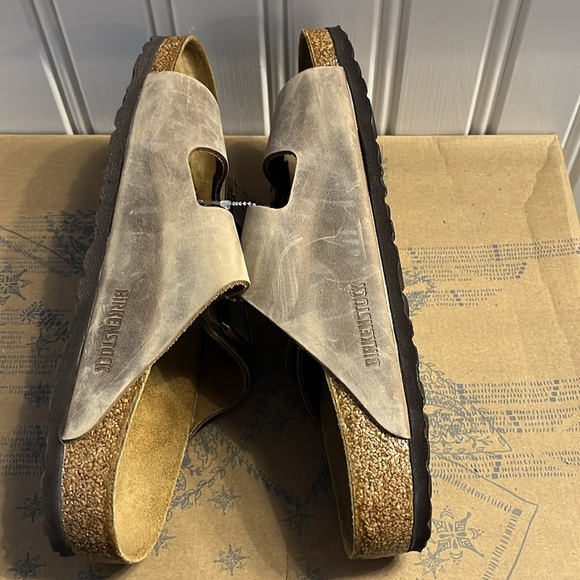 Birkenstock Arizona Oiled Leather Tobacco Brown Sandals Size 10 - Picture 8 of 12